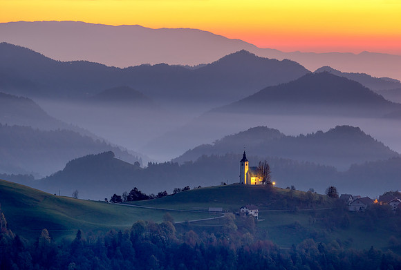 Church in Fog