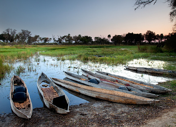Mokoros at Sunset
